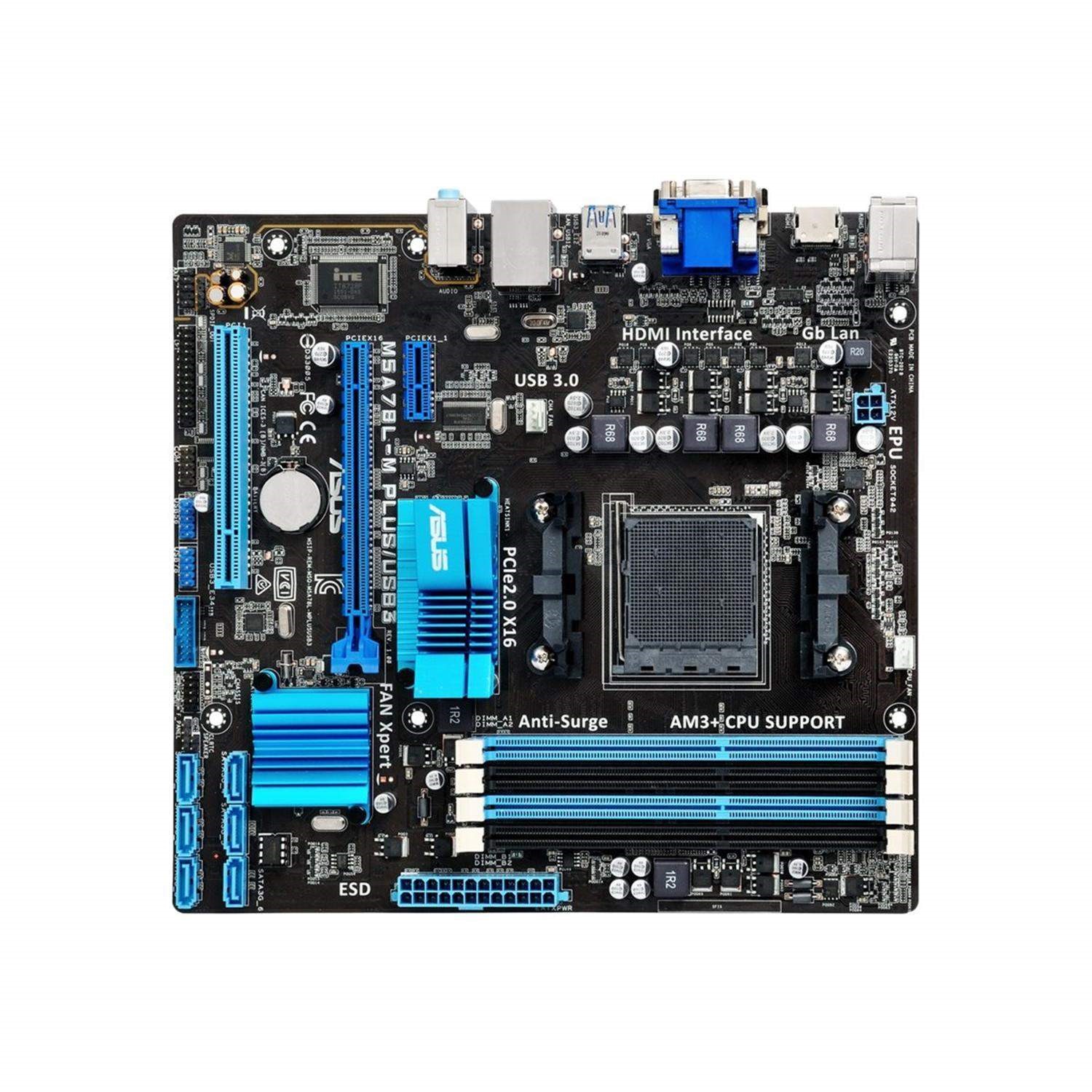 Asus M5A78L M PLUS USB3 AMD 760G AM3 Micro ATX 4 DDR3 CrossFire RAID 125W CPU Support